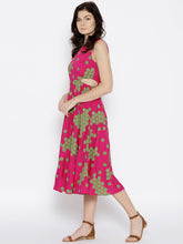 Load image into Gallery viewer, Geometric print skater dress with side cut out