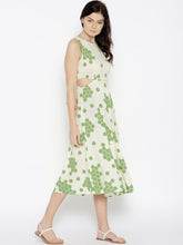 Load image into Gallery viewer, Geometric print skater dress with side cut out