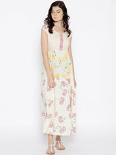 Load image into Gallery viewer, Double color floral printed maxi dress