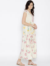 Load image into Gallery viewer, Double color floral printed maxi dress
