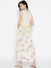Load image into Gallery viewer, Double color floral printed maxi dress