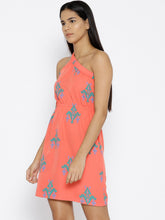 Load image into Gallery viewer, One shoulder elastic Ikat printed dress