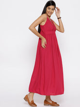 Load image into Gallery viewer, Long maxi dress with halter tie up