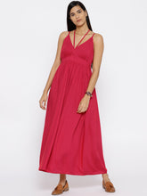 Load image into Gallery viewer, Long maxi dress with halter tie up