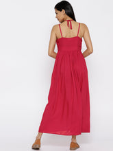 Load image into Gallery viewer, Long maxi dress with halter tie up