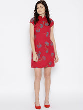 Load image into Gallery viewer, Back Horizontal slit Printed Mini Dress