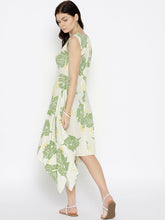 Load image into Gallery viewer, Hankerchief hem printed dress