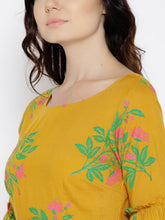 Carica l'immagine nel visualizzatore Galleria,Foral Print Midi Dress with bell sleeve