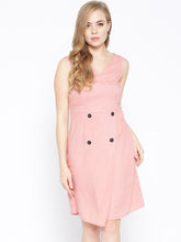 Load image into Gallery viewer, Slim Fit Dress with four buttons