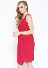Load image into Gallery viewer, Slim Fit Dress with four buttons