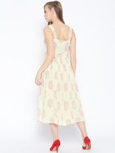 Load image into Gallery viewer, Strappy Box pleate Midi dress with front buttons