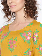 Load image into Gallery viewer, Front Cowl Midi Dress with Rose print