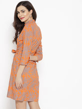 Load image into Gallery viewer, Front knot Shirt Dress