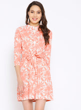 Load image into Gallery viewer, Front knot Shirt Dress
