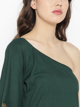 Cargar imagen en el visor de la galería, One shoulder Gold print mini dress