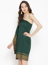 Cargar imagen en el visor de la galería, One shoulder Gold print mini dress