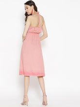 Load image into Gallery viewer, braid neck halter midi dress