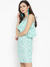 Load image into Gallery viewer, Diagonal Frill all over print mini dress
