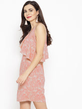 Load image into Gallery viewer, Diagonal Frill all over print mini dress