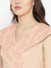 Cargar imagen en el visor de la galería, Broad collar with block print Skater Dress