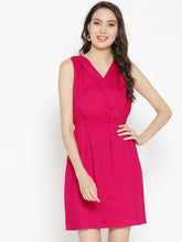Load image into Gallery viewer, Overlap collar mini Dress