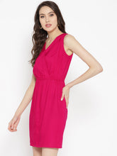 Load image into Gallery viewer, Overlap collar mini Dress