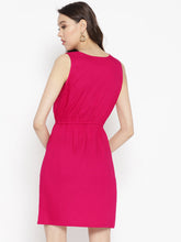 Load image into Gallery viewer, Overlap collar mini Dress