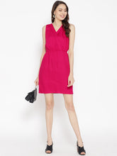 Load image into Gallery viewer, Overlap collar mini Dress
