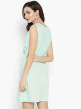 Load image into Gallery viewer, Overlap collar mini Dress