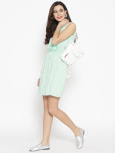 Load image into Gallery viewer, Overlap collar mini Dress