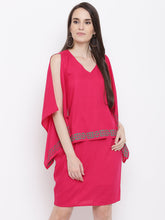 Load image into Gallery viewer, Kaftan sleeve yoke mini dress