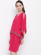 Load image into Gallery viewer, Kaftan sleeve yoke mini dress