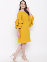 Load image into Gallery viewer, Triple Layered bell Sleeve shift dress