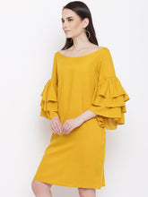 Load image into Gallery viewer, Triple Layered bell Sleeve shift dress