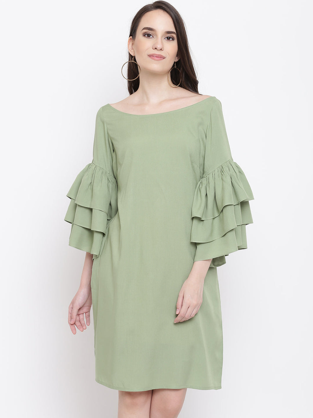 Triple Layered bell Sleeve shift dress