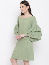 Load image into Gallery viewer, Triple Layered bell Sleeve shift dress
