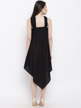 Load image into Gallery viewer, Draped ring neck flare dress