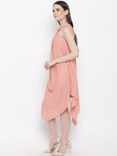 Load image into Gallery viewer, Draped ring neck flare dress