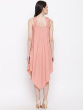 Load image into Gallery viewer, Draped ring neck flare dress