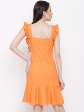 Load image into Gallery viewer, Shoulder strap frill dress