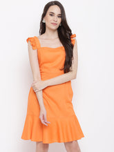 Load image into Gallery viewer, Shoulder strap frill dress