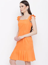 Load image into Gallery viewer, Shoulder strap frill dress