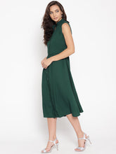 Load image into Gallery viewer, Front placket two layer midi dress