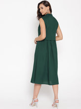 Load image into Gallery viewer, Front placket two layer midi dress