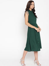 Load image into Gallery viewer, Front placket two layer midi dress