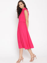Load image into Gallery viewer, Front placket two layer midi dress