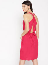 Load image into Gallery viewer, Back twist mini dress