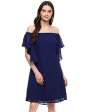 Load image into Gallery viewer, Off shoulder frill sleeve Dress