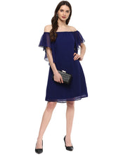 Load image into Gallery viewer, Off shoulder frill sleeve Dress