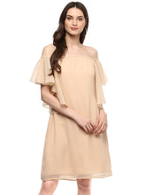 Load image into Gallery viewer, Off shoulder frill sleeve Dress